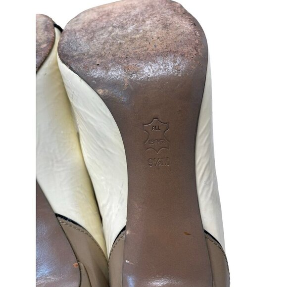 Tory Burch Women's Cream Colored Heels Women’s Size 9.5 - Picture 10 of 11